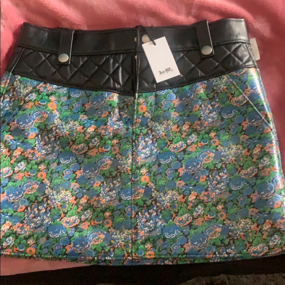 New with Tags Coach leather skirt